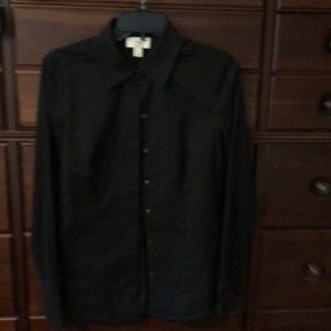 Ann Taylor Loft black button down